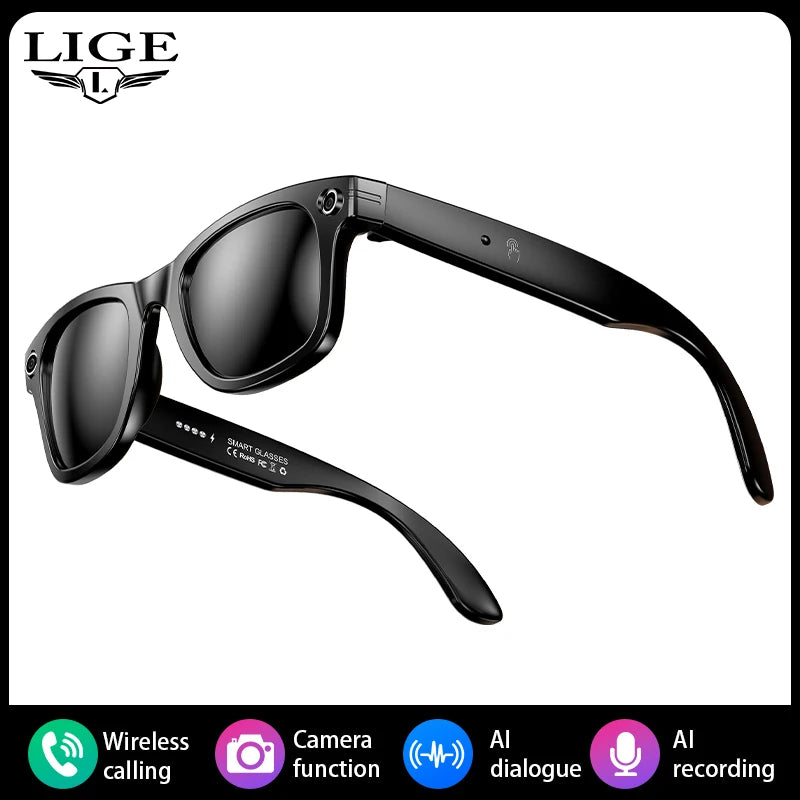 LIGE Waterproof Fashion AI Smart Glasses