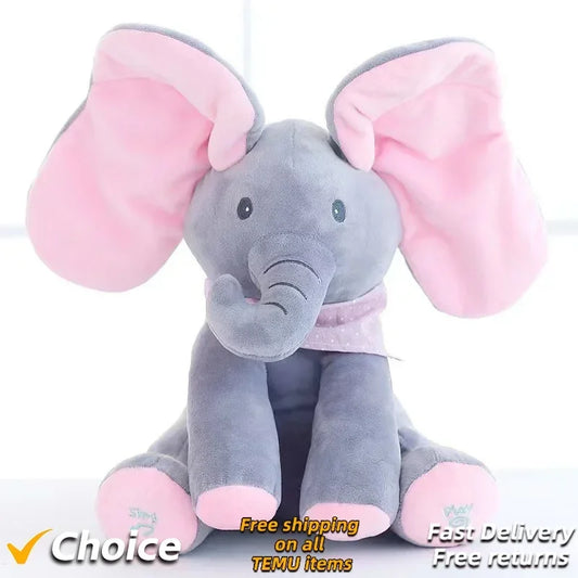 Animated Peekaboo Elephant Plush Toy