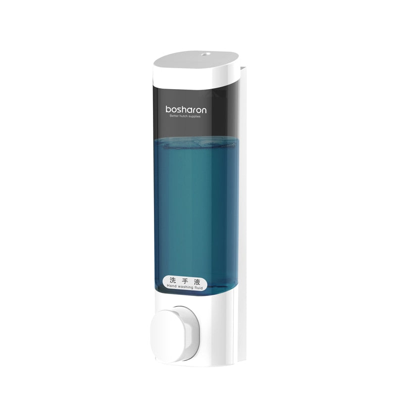 Liquid Soap Dispenser Wall Mount 300ml Bathroom Accessories Plastic Detergent Shampoo Dispensers Double Hand Kitchen Soap Bottle