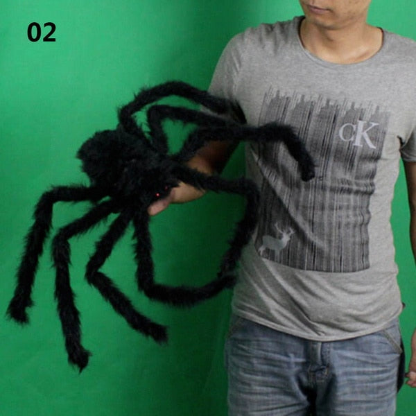 Horrible Big Black Furry Fake Spider Size 30 cm,50 cm,75 cm