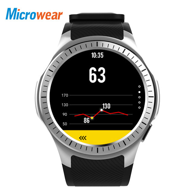 Microwear Smartwatch Phone 1.3'' Sports Smart Watch Android iOS GPS