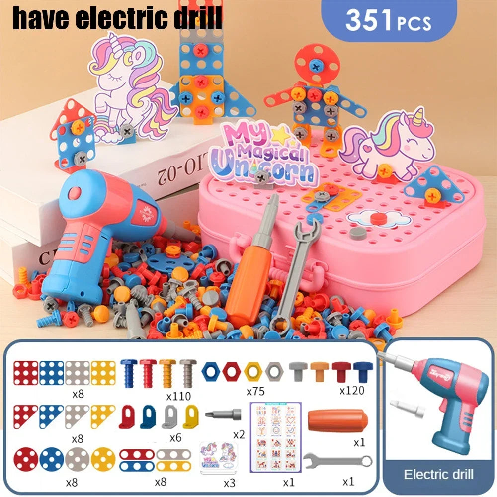 Kids Electric Drill Tool Set – 3D Puzzle Assembly Toy Games