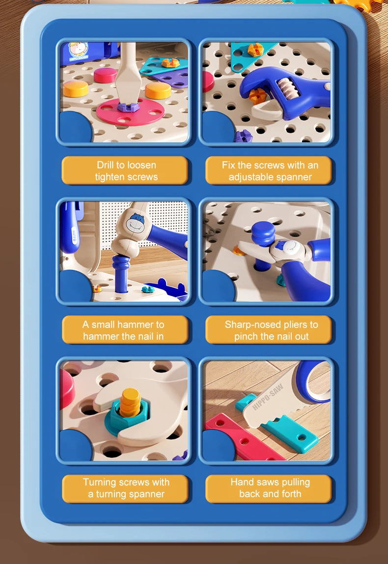 Kmoist Kids Tool Set with Electric Drill – DIY Toolbox