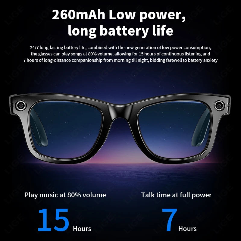 LIGE BWW600 ChatGPT Powered AI Smart Glasses