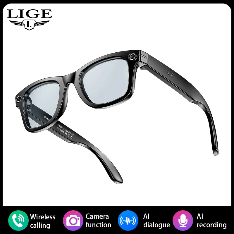 LIGE Waterproof Fashion AI Smart Glasses