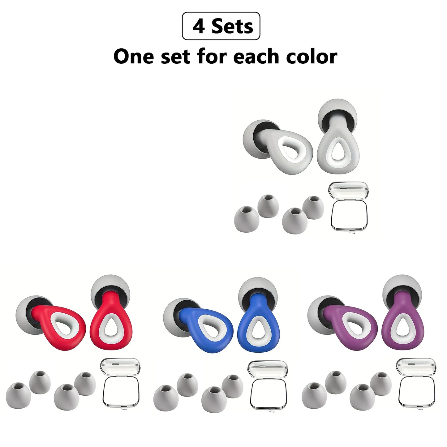 Soft Silicone Noise-Reduction Earplugs