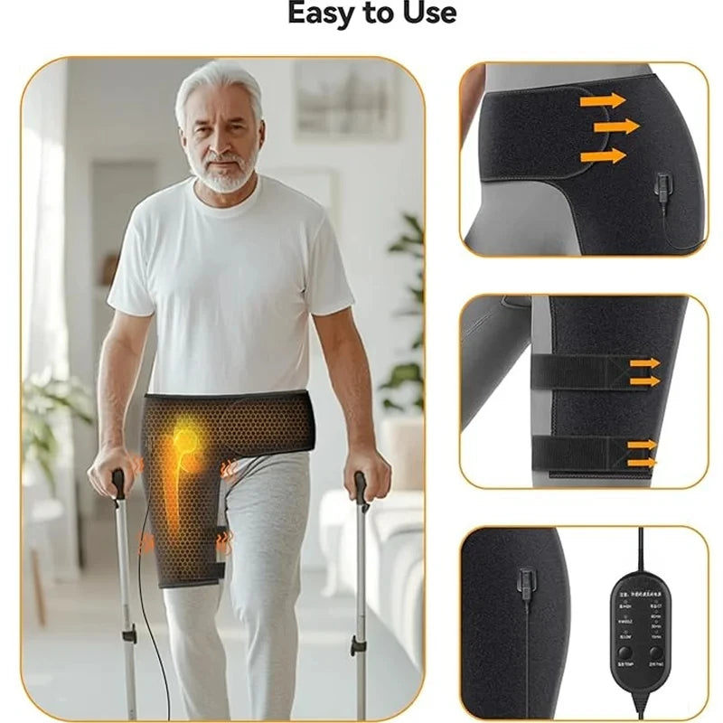 Electric Heated Pain Relief Hip & Thigh Brace