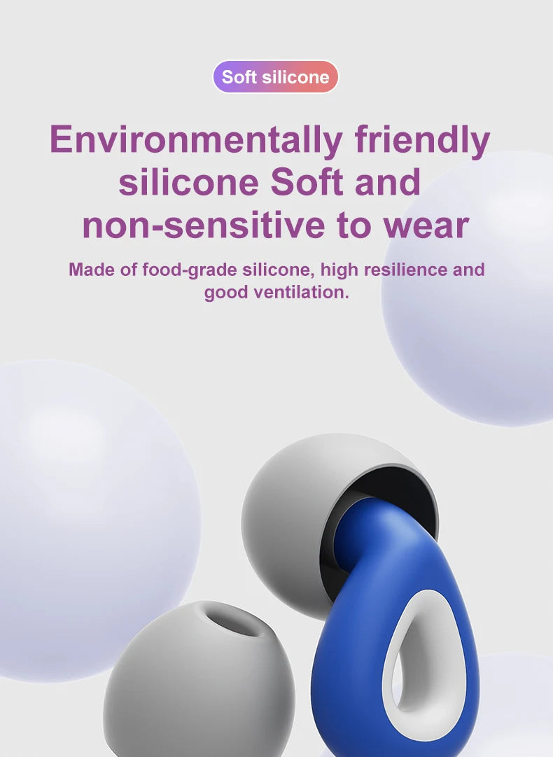 Soft Silicone Noise-Reduction Earplugs