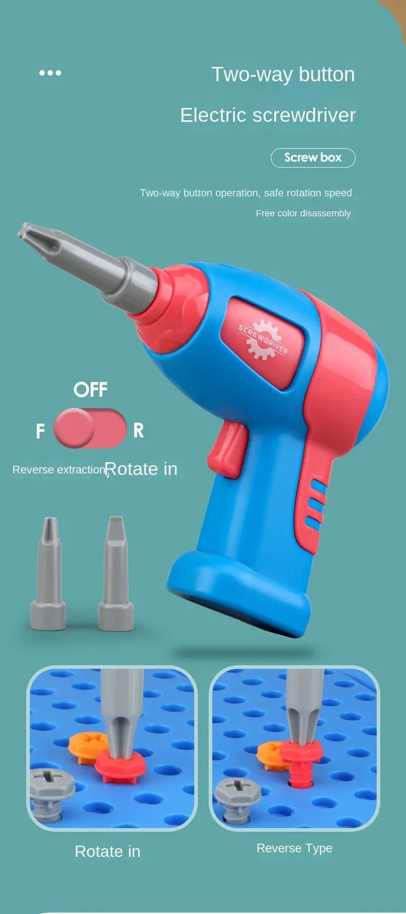 Children’s Electric Drill 3D Puzzle Educational Toy Tool Set