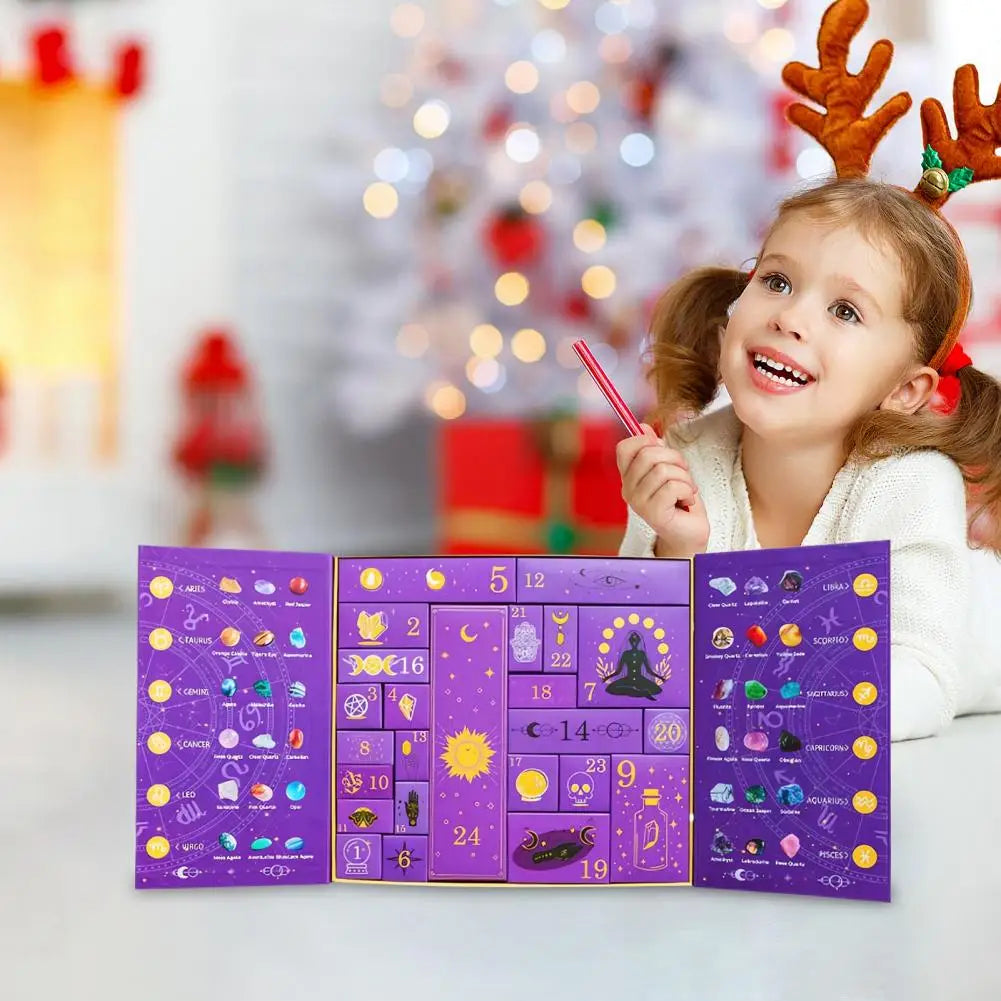 Reiki Crystal Healing Stones Halloween Countdown Gift Box