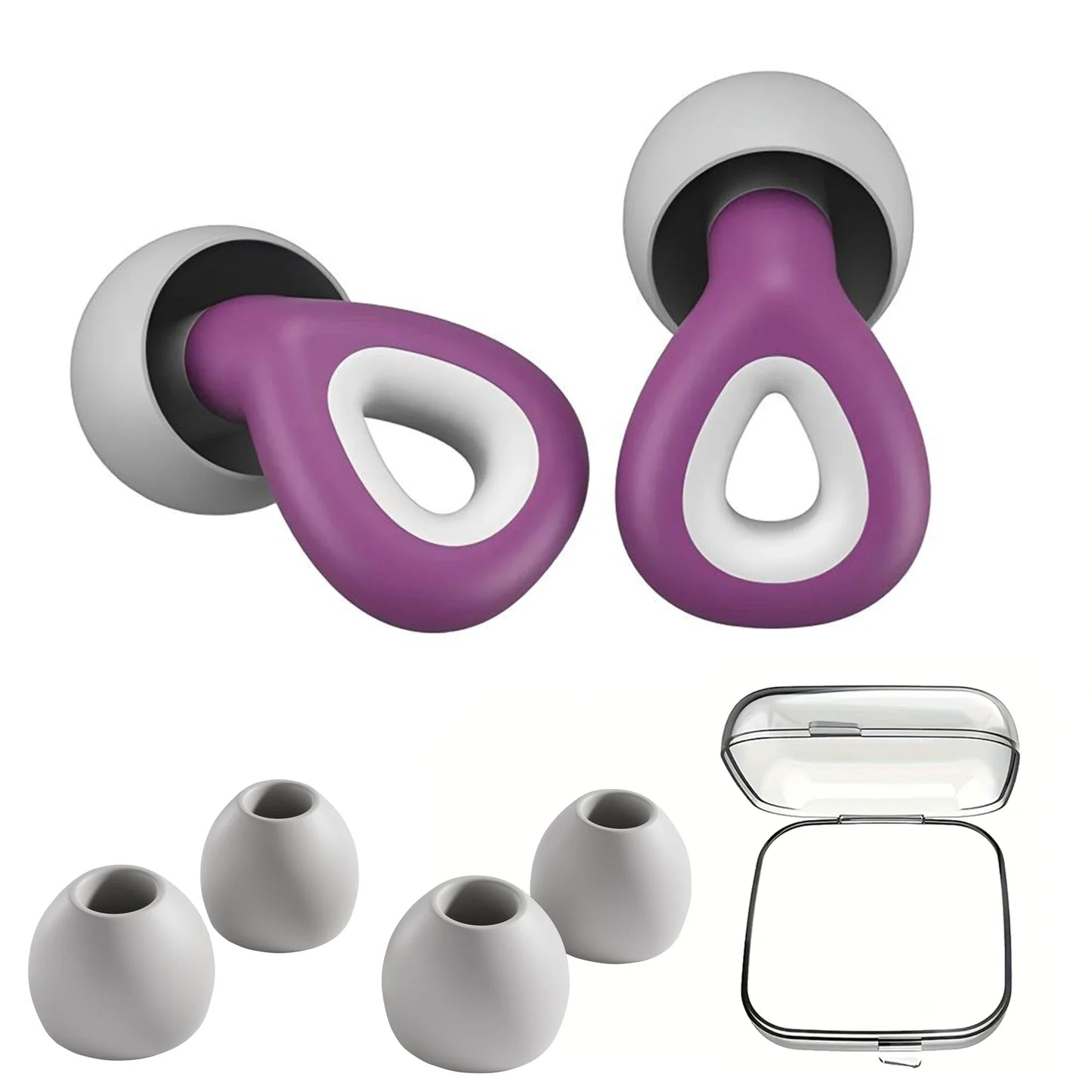 Soft Silicone Noise-Reduction Earplugs