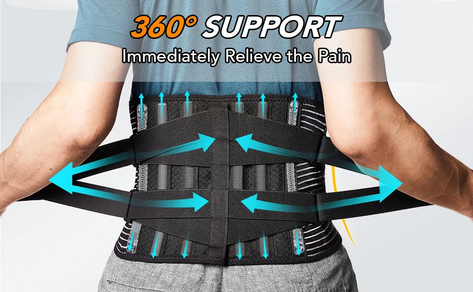 DIDAONUMEN Breathable Lower Back Support Belt – Anti-Skid Lumbar Brace for Men & Women, Pain Relief & Injury Prevention