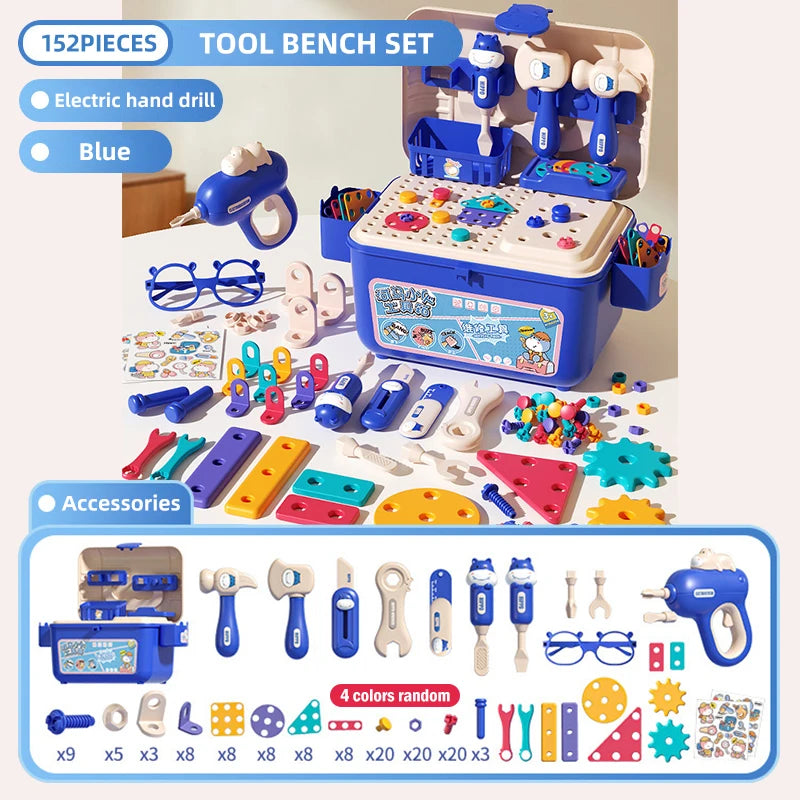 Kmoist Kids Tool Set with Electric Drill – DIY Toolbox