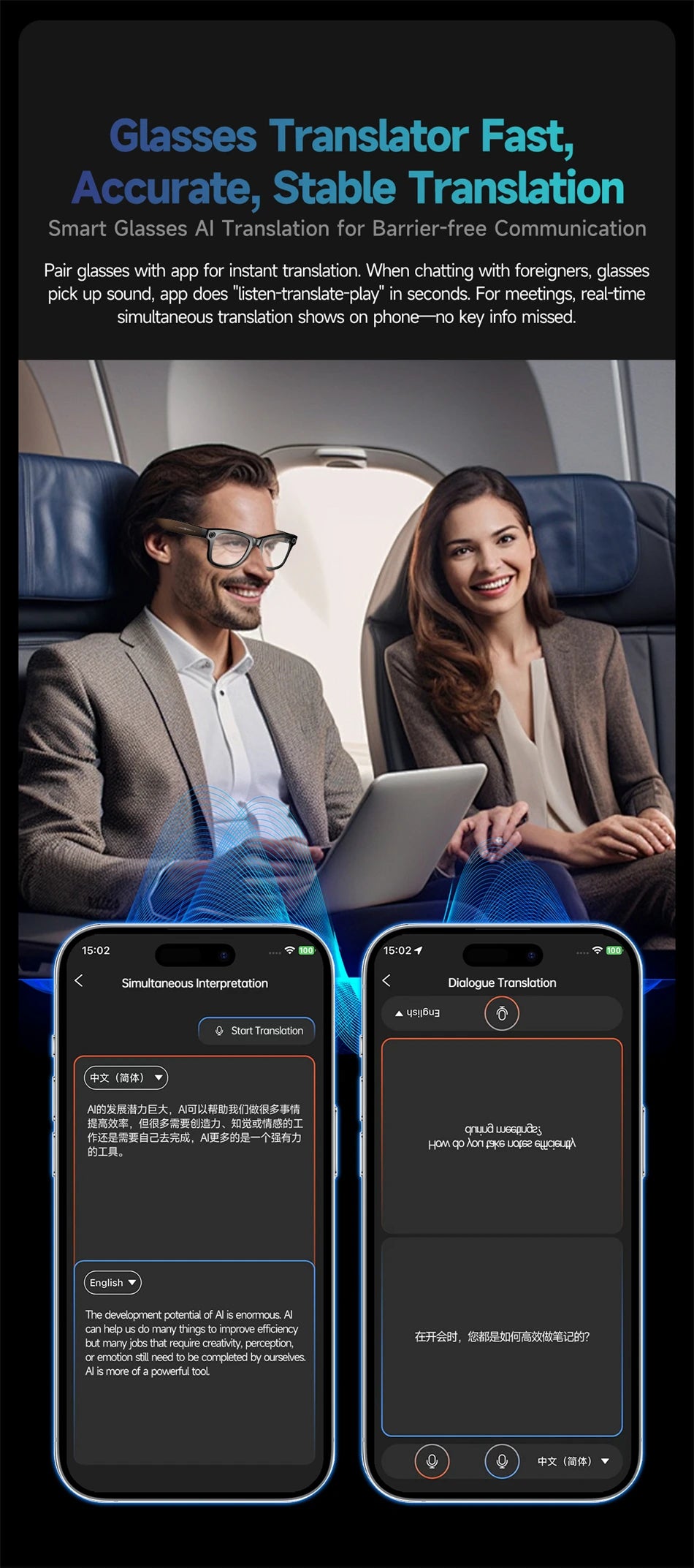 LIGE W610 2025 New Upgrade AI Smart Glasses – 8MP Camera