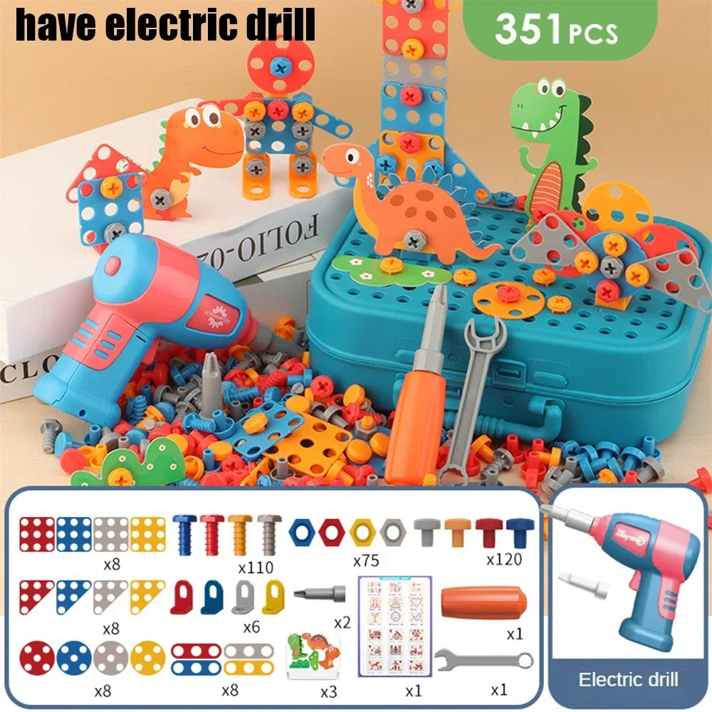 Children’s Electric Drill 3D Puzzle Educational Toy Tool Set
