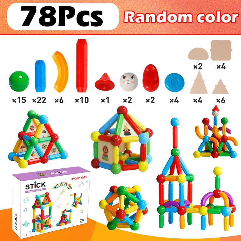 Magplayer Kids Magnetic Tiles Puzzle Toy