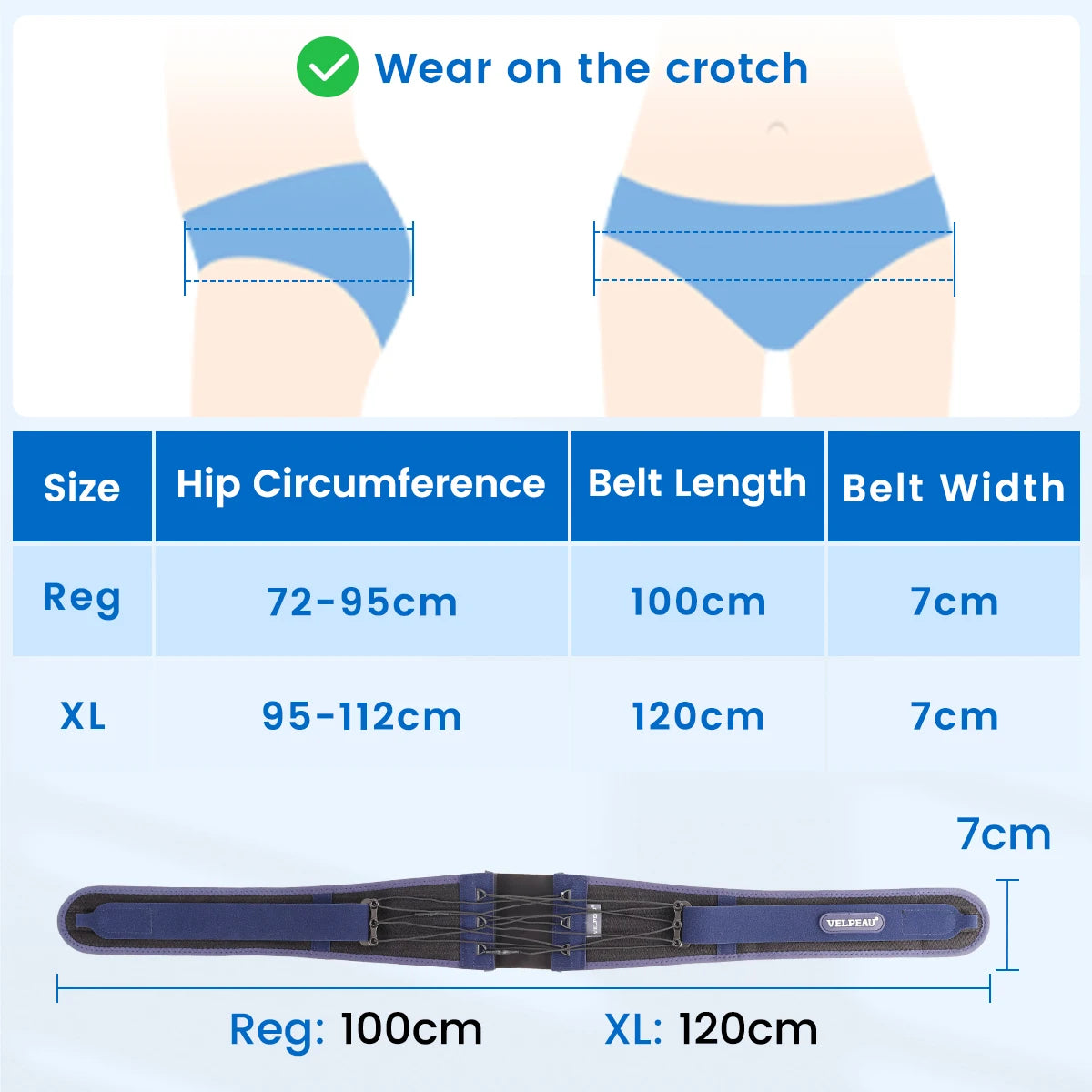 VELPEAU Sacroiliac Support & Relief Belt
