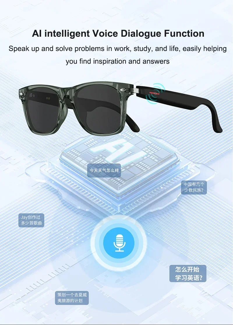 OPUYYM E13 Smart Translation Bluetooth Glasses