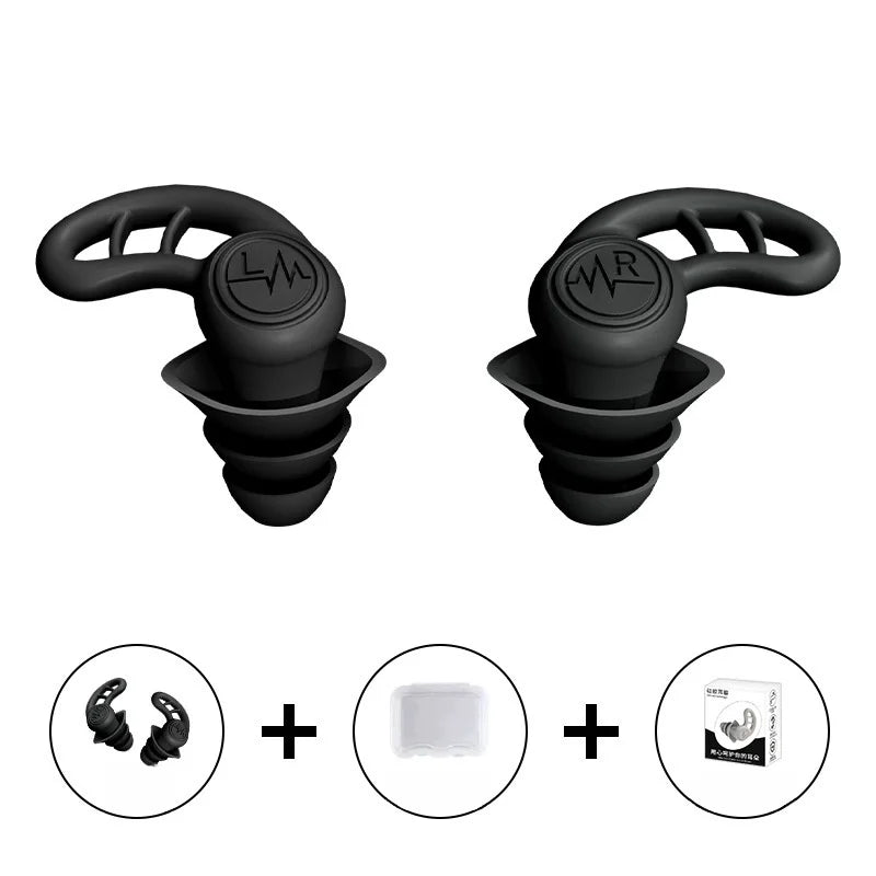 Premium Noise-Reduction & Waterproof Earplugs – Soft Silicone