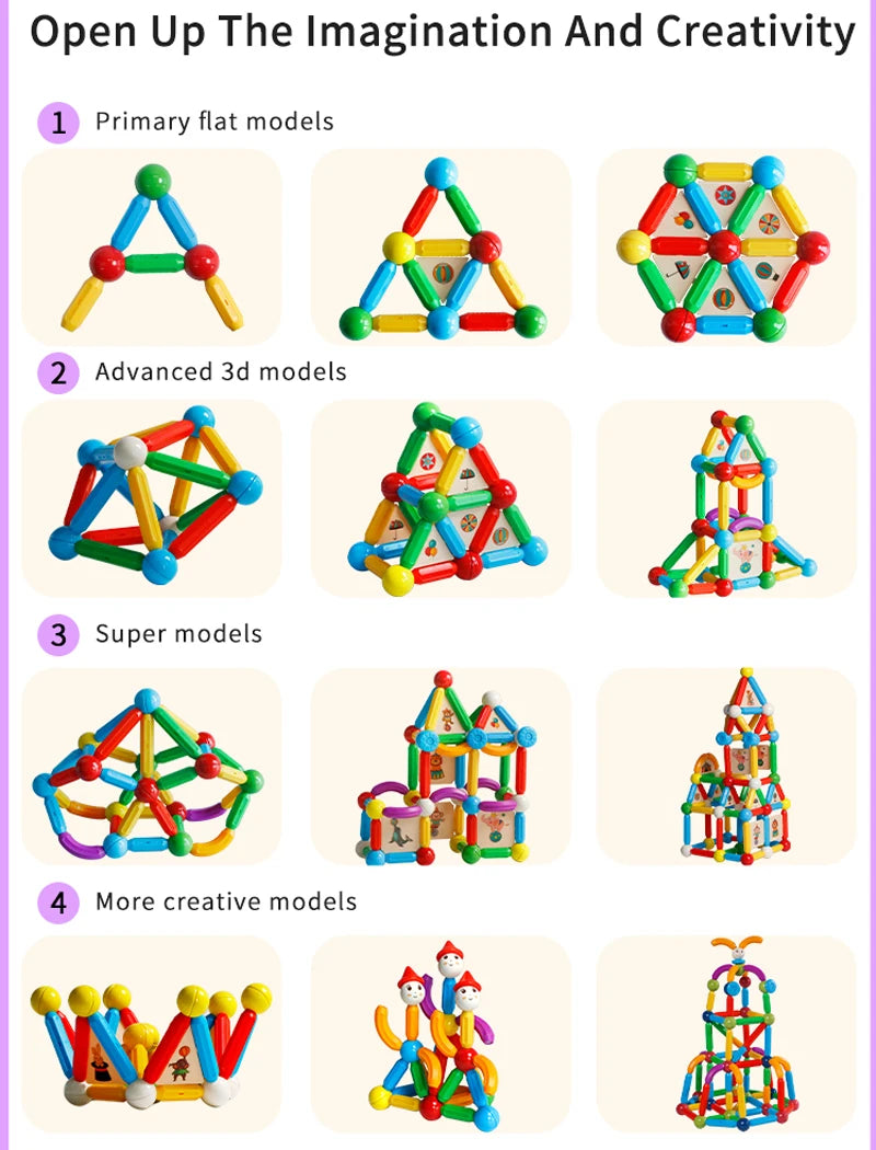 Magplayer Kids Magnetic Tiles Puzzle Toy