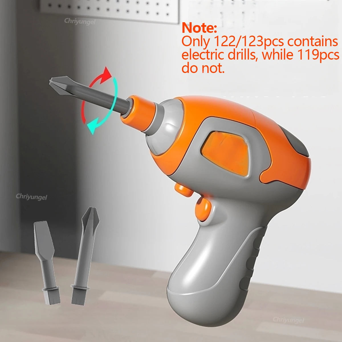 Chriyungel Kids DIY Toy with Drill & Toolbox (119–123 PCS)