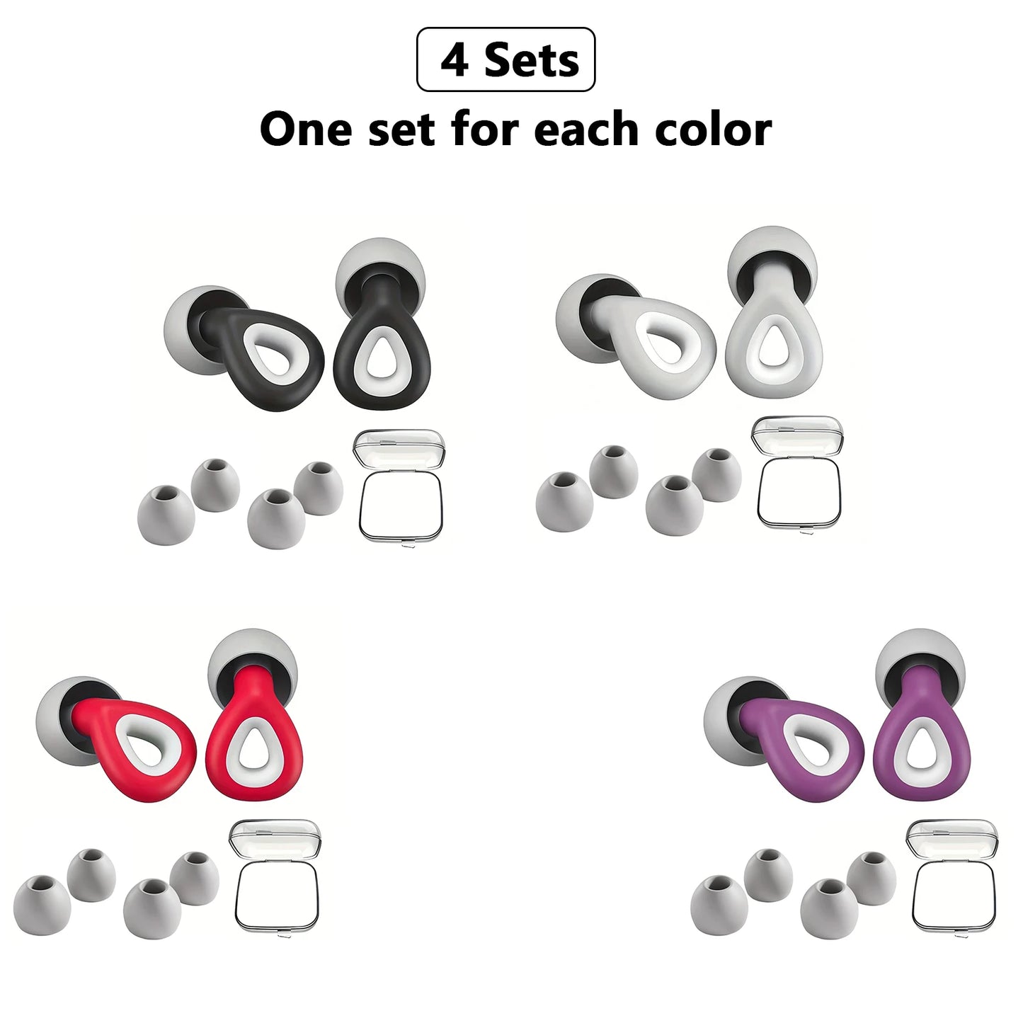 Soft Silicone Noise-Reduction Earplugs