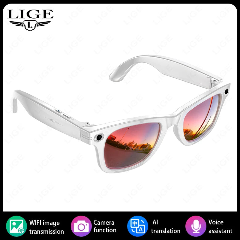 LIGE W610 2025 New Upgrade AI Smart Glasses – 8MP Camera