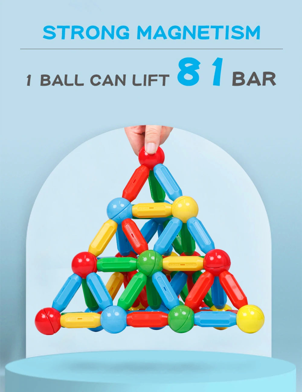 Magplayer Kids Magnetic Tiles Puzzle Toy