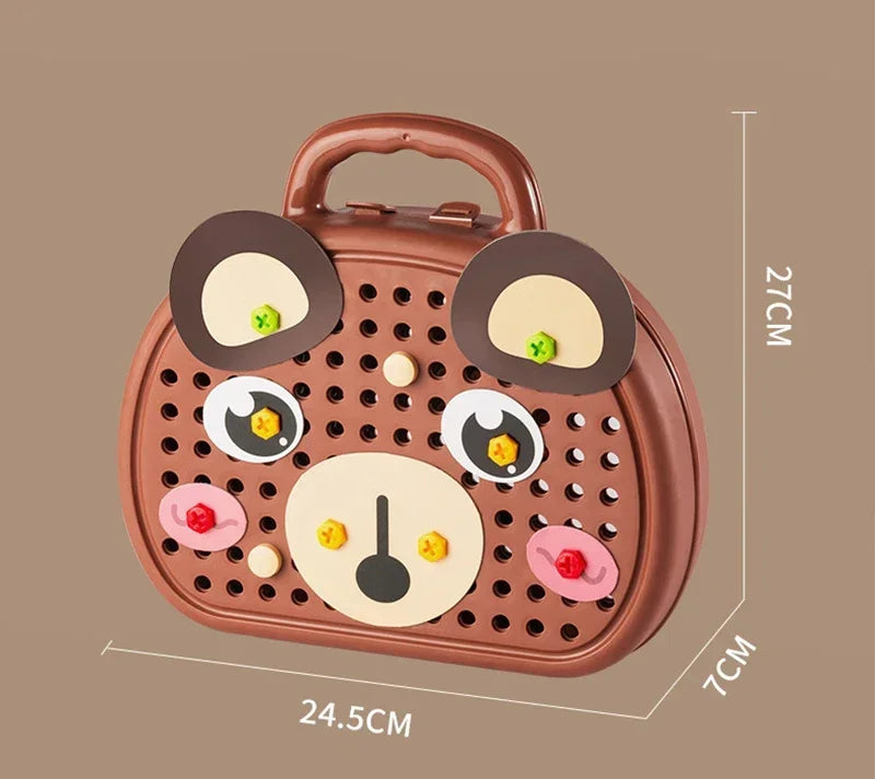 Kids Electric Drill Toolbox Montessori Toy