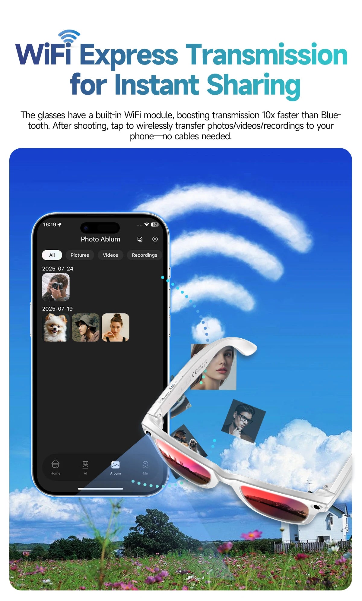 🔹 GUHUAVMI W610 AI Smart Glasses – ChatGPT 4.0