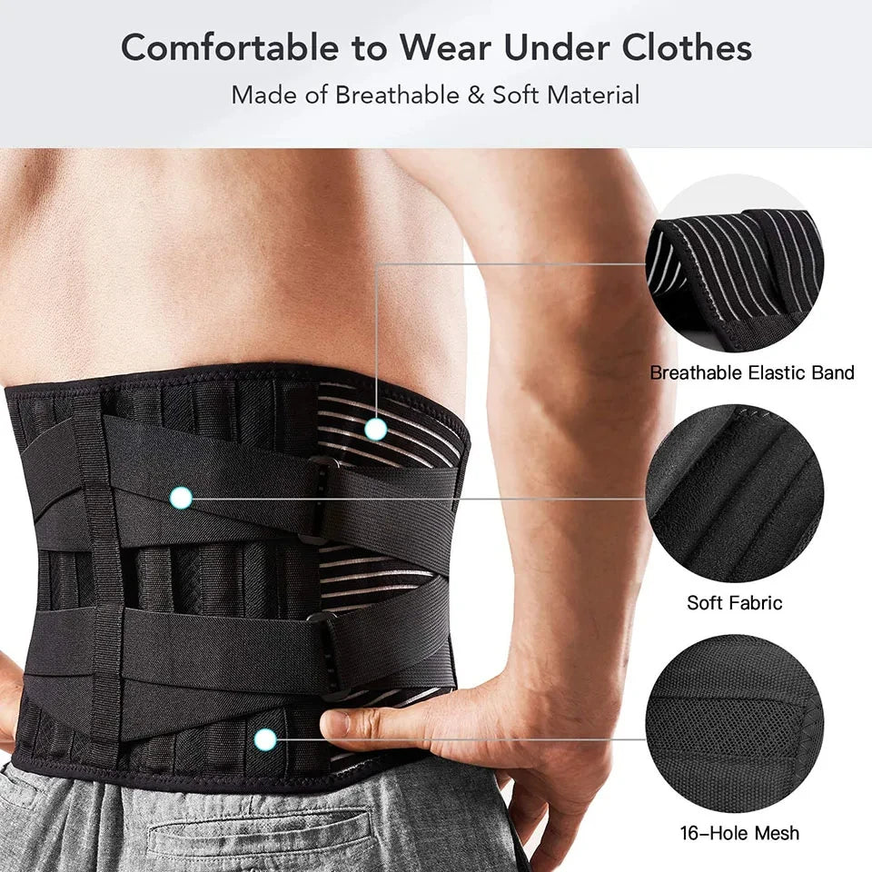 DIDAONUMEN Breathable Lower Back Support Belt – Anti-Skid Lumbar Brace for Men & Women, Pain Relief & Injury Prevention