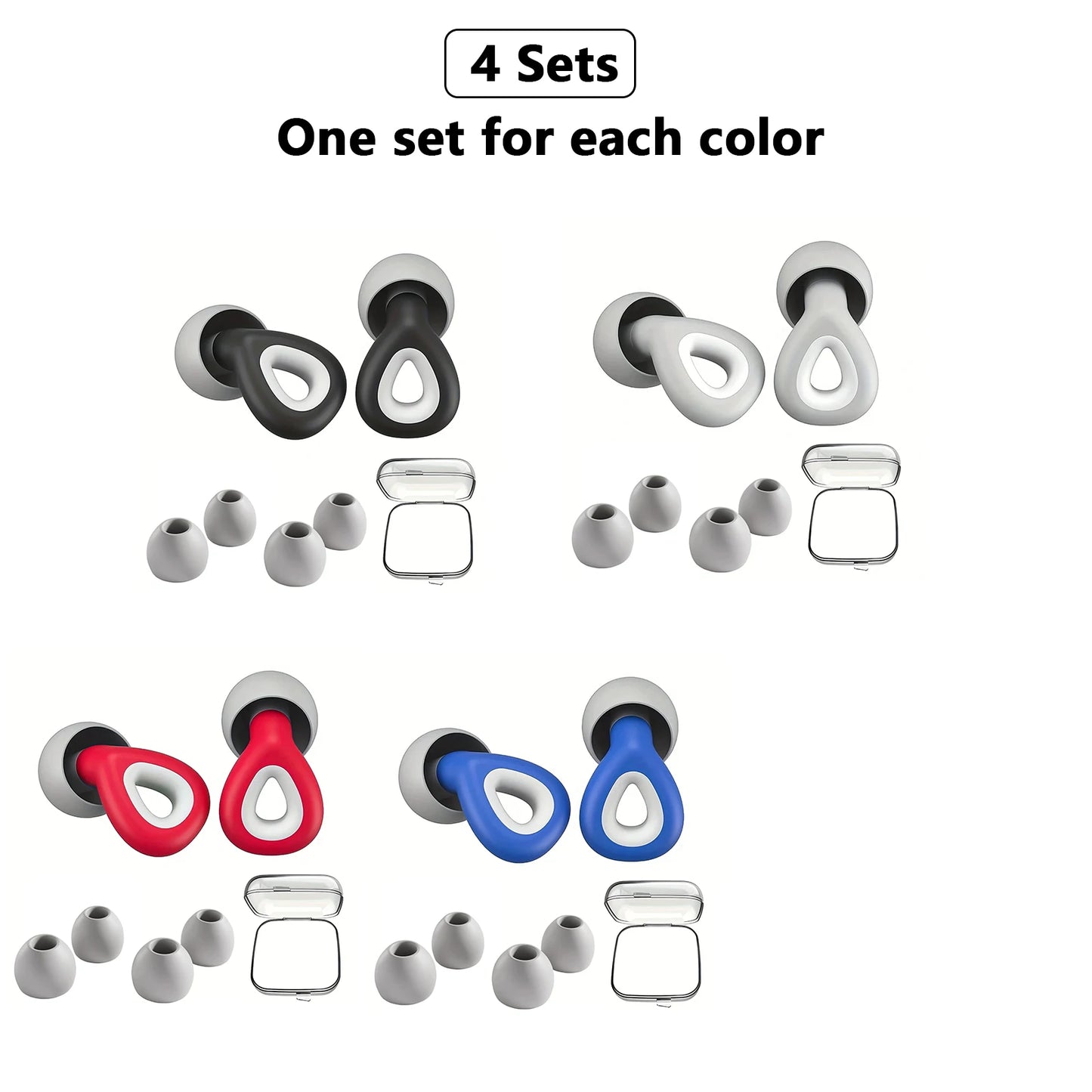 Soft Silicone Noise-Reduction Earplugs