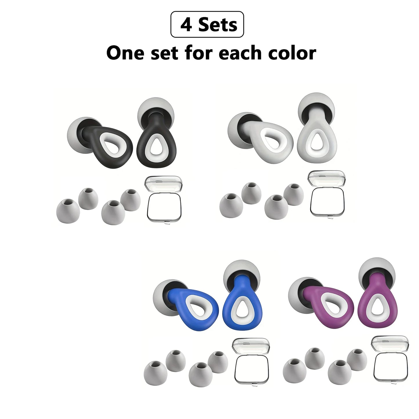 Soft Silicone Noise-Reduction Earplugs