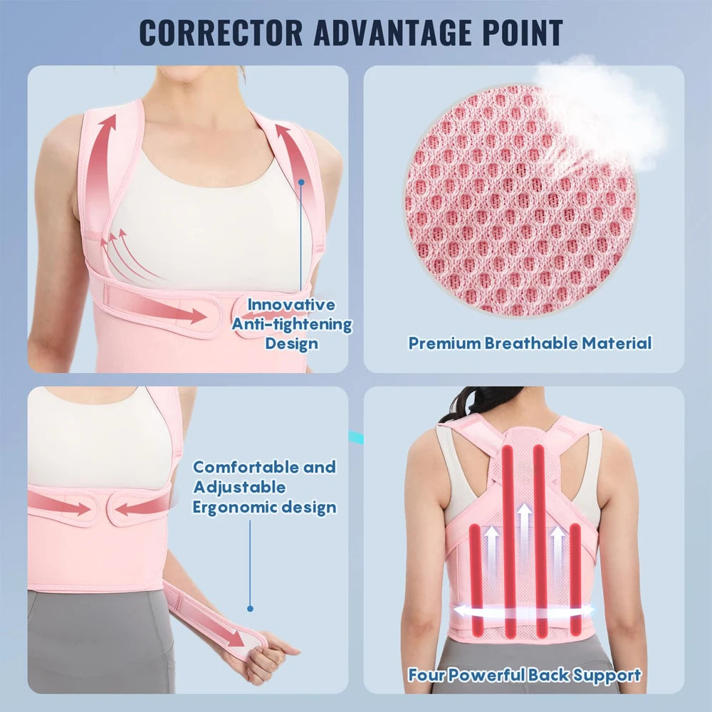Back Posture Corrector & Lumbar Women Support Brace