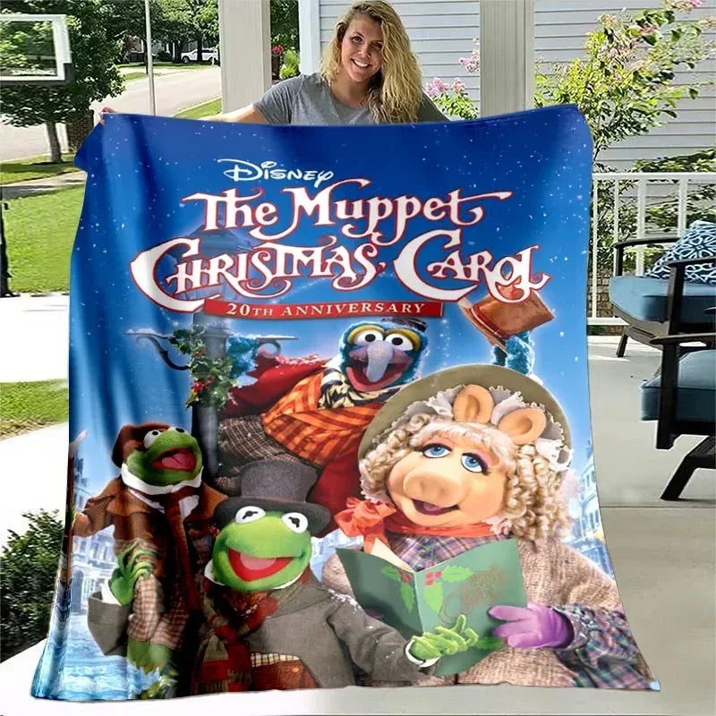 Printed Coral Fleece Christmas Themed Blanket