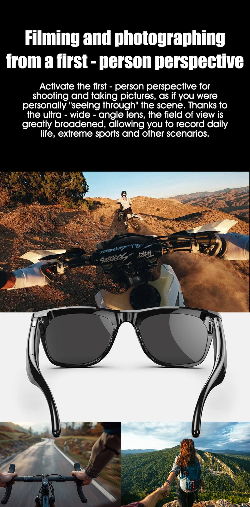 4K AI Smart Photochromic Glasses With Camera