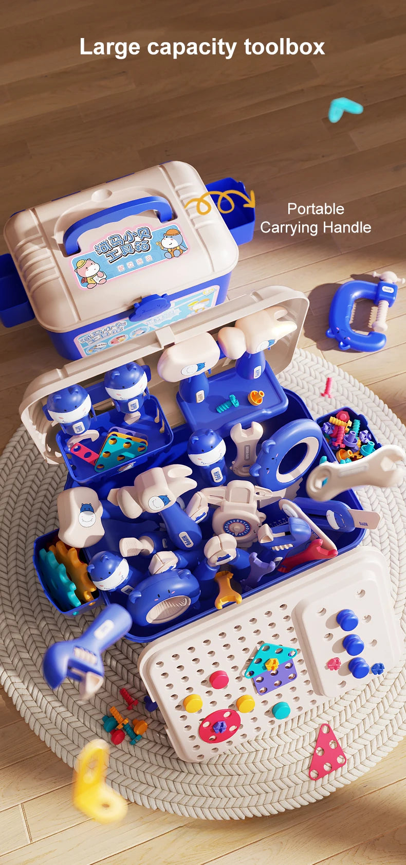 Kmoist Kids Tool Set with Electric Drill – DIY Toolbox