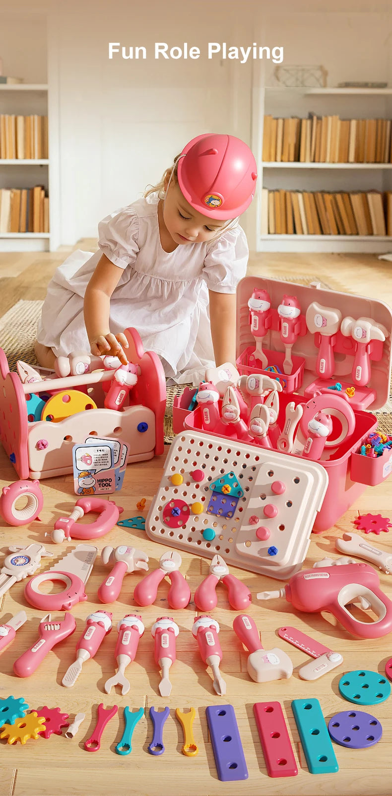 Kmoist Kids Tool Set with Electric Drill – DIY Toolbox