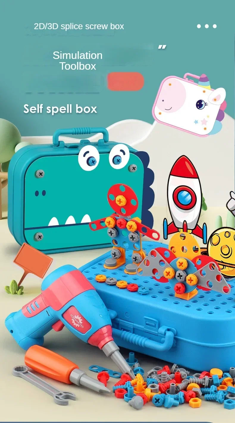 Kids Electric Drill Tool Set – 3D Puzzle Assembly Toy Games