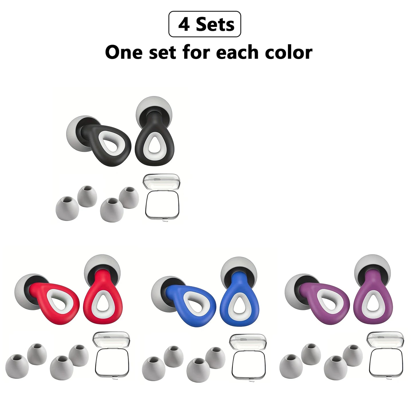 Soft Silicone Noise-Reduction Earplugs