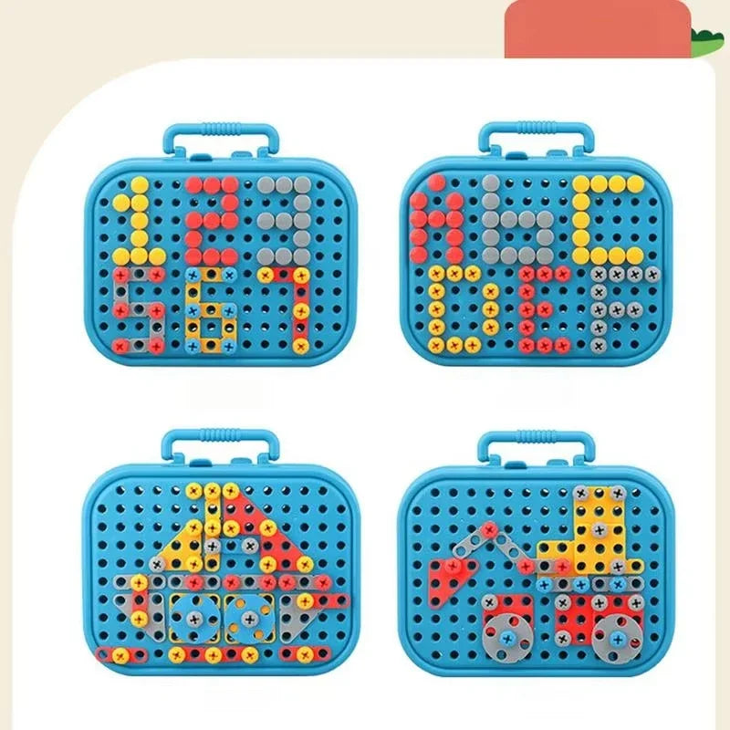 Children’s Electric Drill 3D Puzzle Educational Toy Tool Set