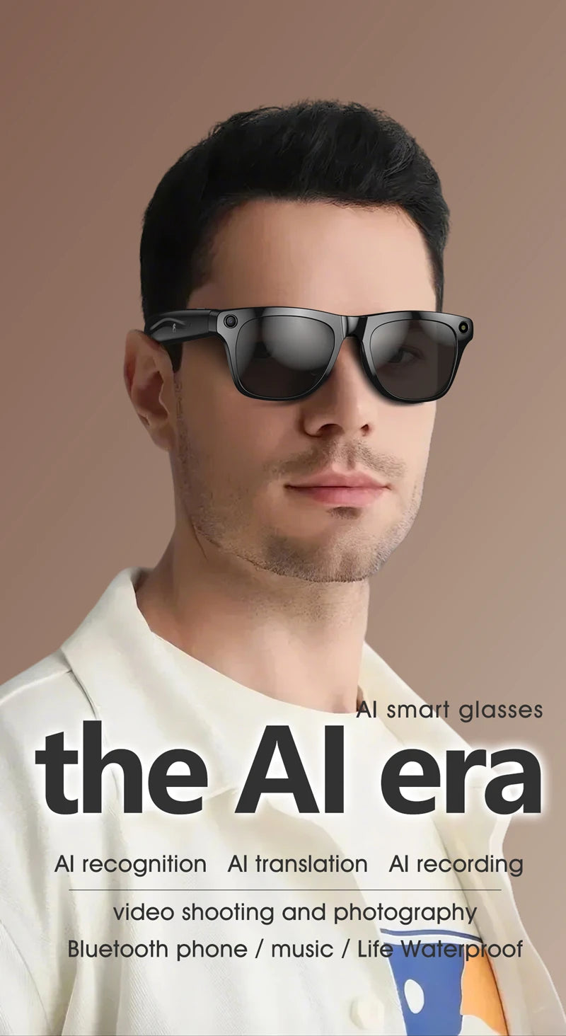 4K AI Smart Photochromic Glasses With Camera