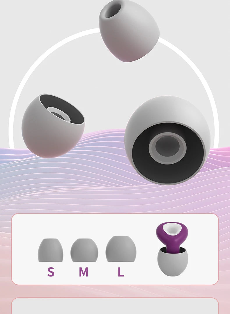 Soft Silicone Noise-Reduction Earplugs