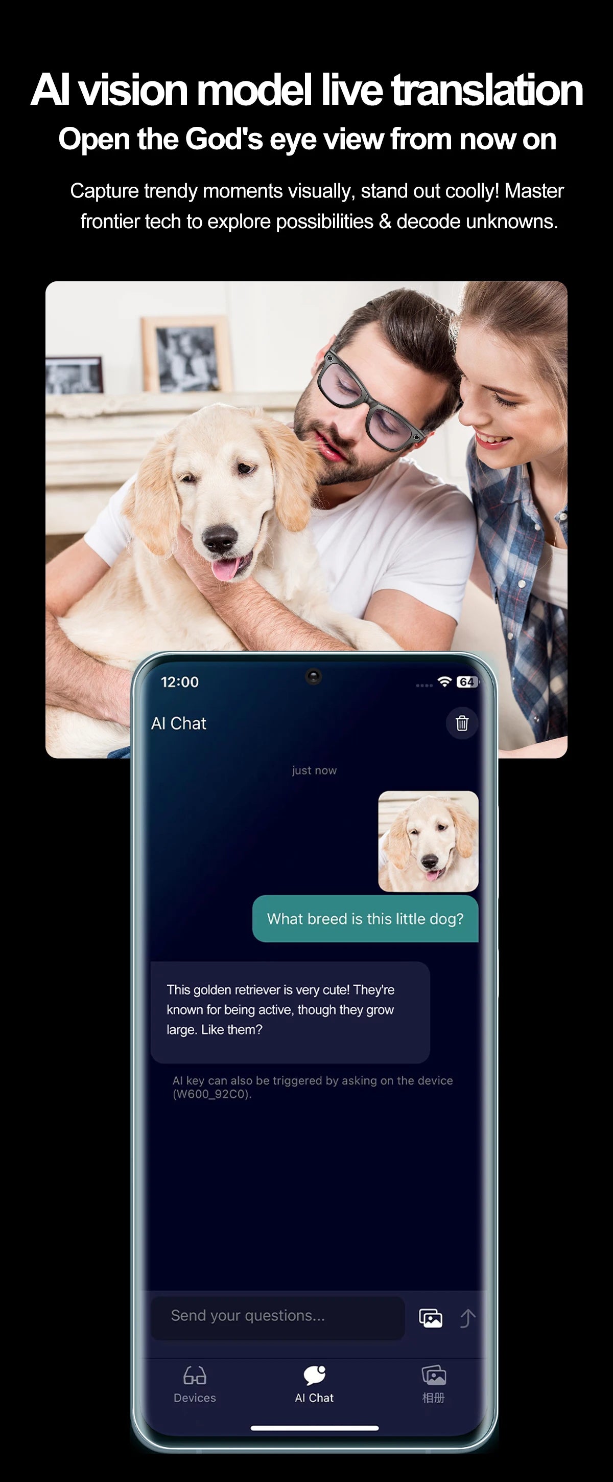 LIGE BWW600 ChatGPT Powered AI Smart Glasses
