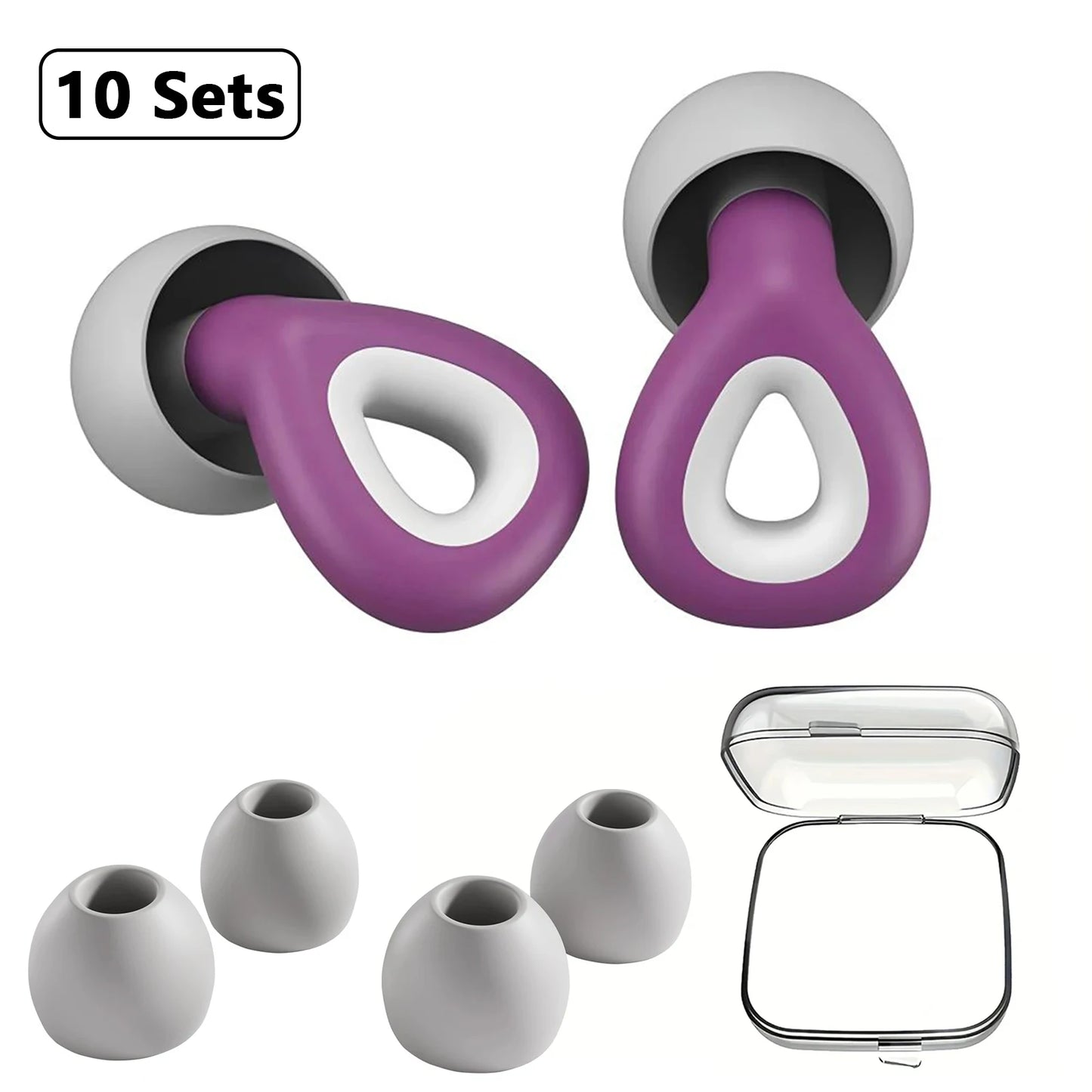 Soft Silicone Noise-Reduction Earplugs