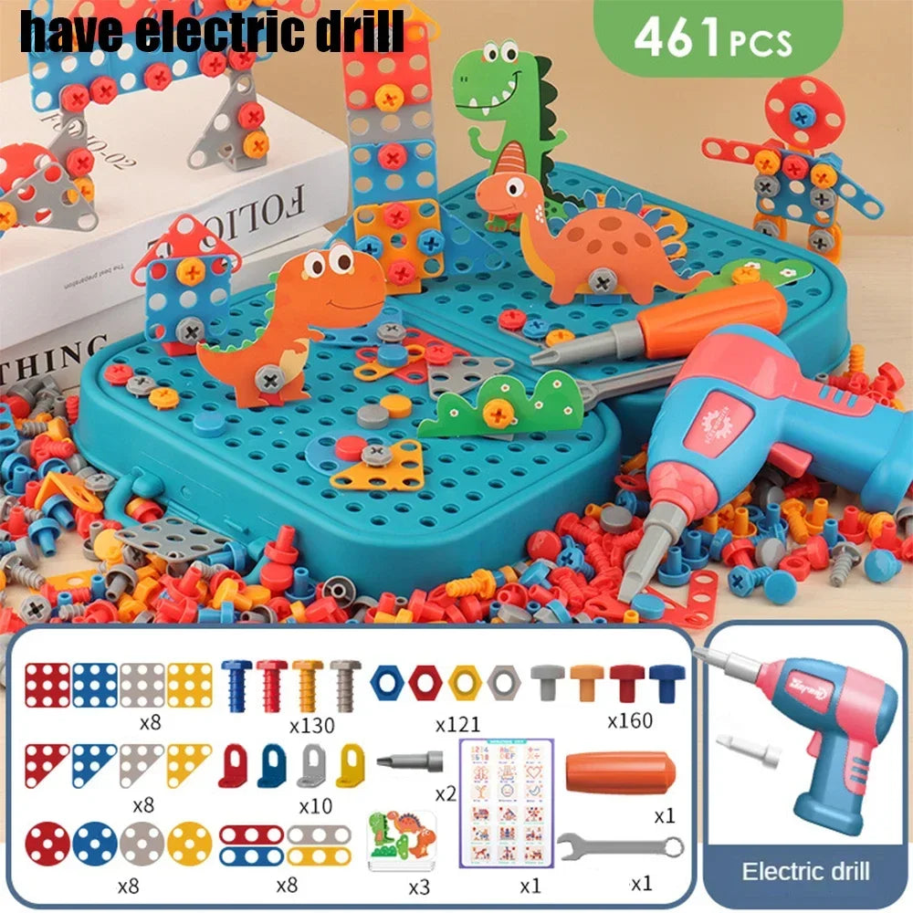 Children’s Electric Drill 3D Puzzle Educational Toy Tool Set