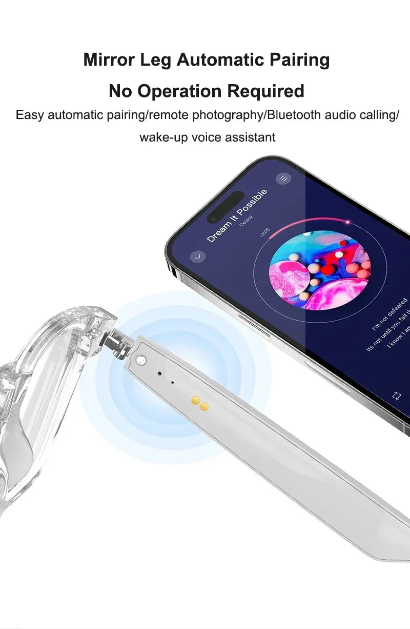 OPUYYM E13 Smart Translation Bluetooth Glasses