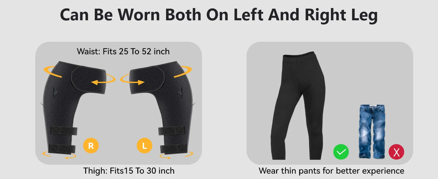 Electric Heated Pain Relief Hip & Thigh Brace