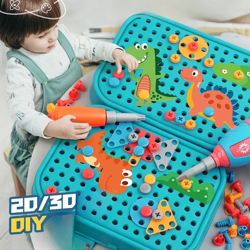 Kids Electric Drill Tool Set – 3D Puzzle Assembly Toy Games