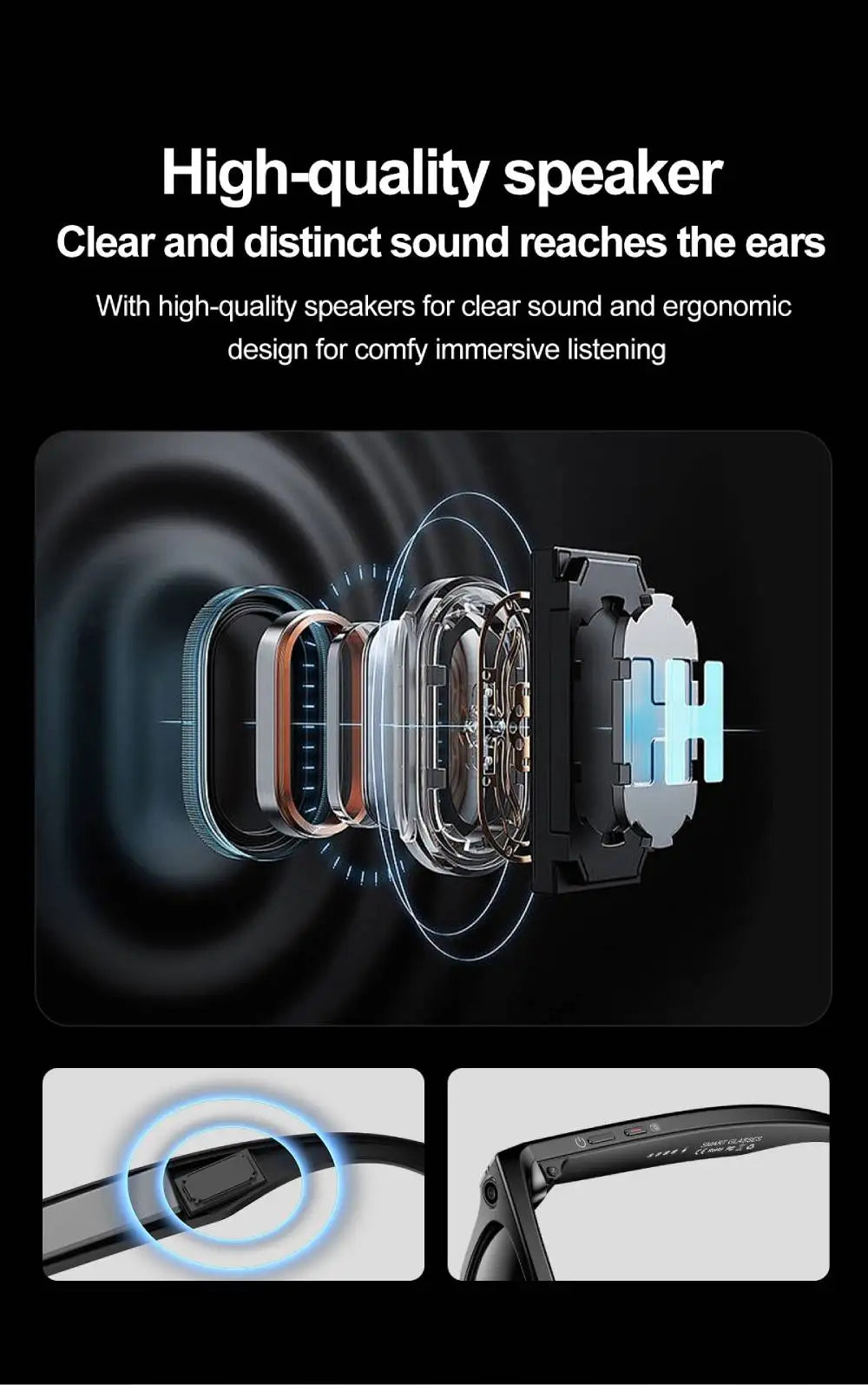 LIGE Waterproof Fashion AI Smart Glasses